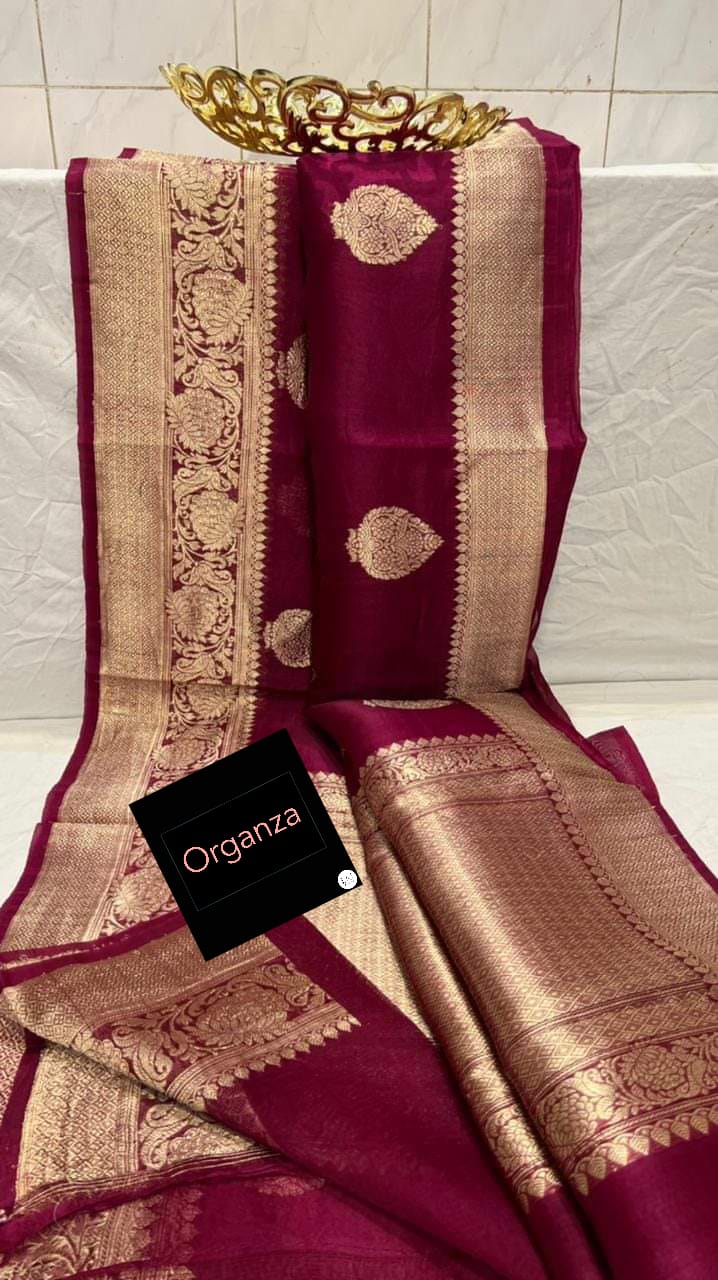 Banarasi Handloom Soft Kora Silk Saree