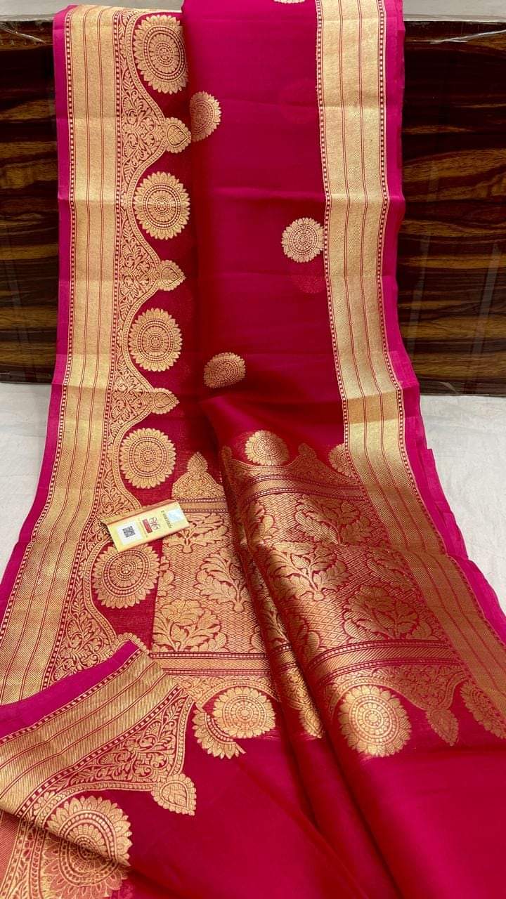 Banarasi Handloom Soft Kora Silk Saree