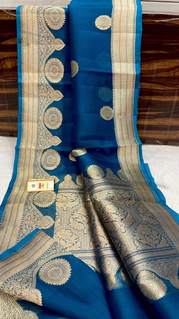 Banarasi Handloom Soft Kora Silk Saree