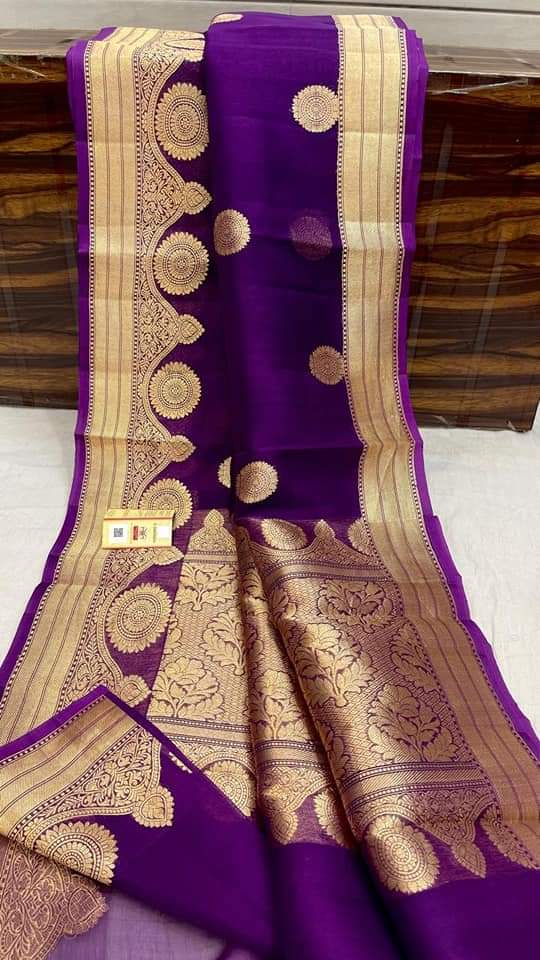 Banarasi Handloom Soft Kora Silk Saree