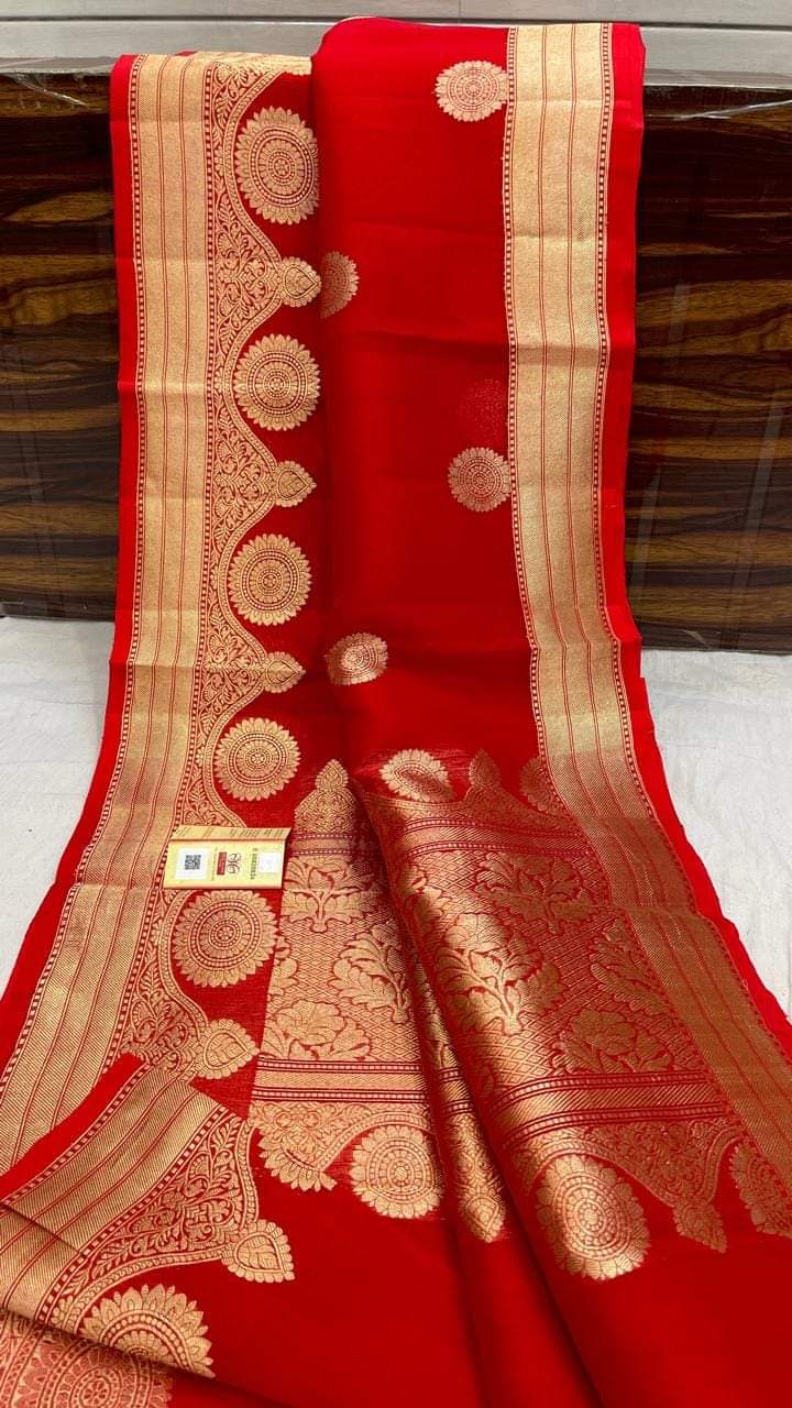 Banarasi Handloom Soft Kora Silk Saree