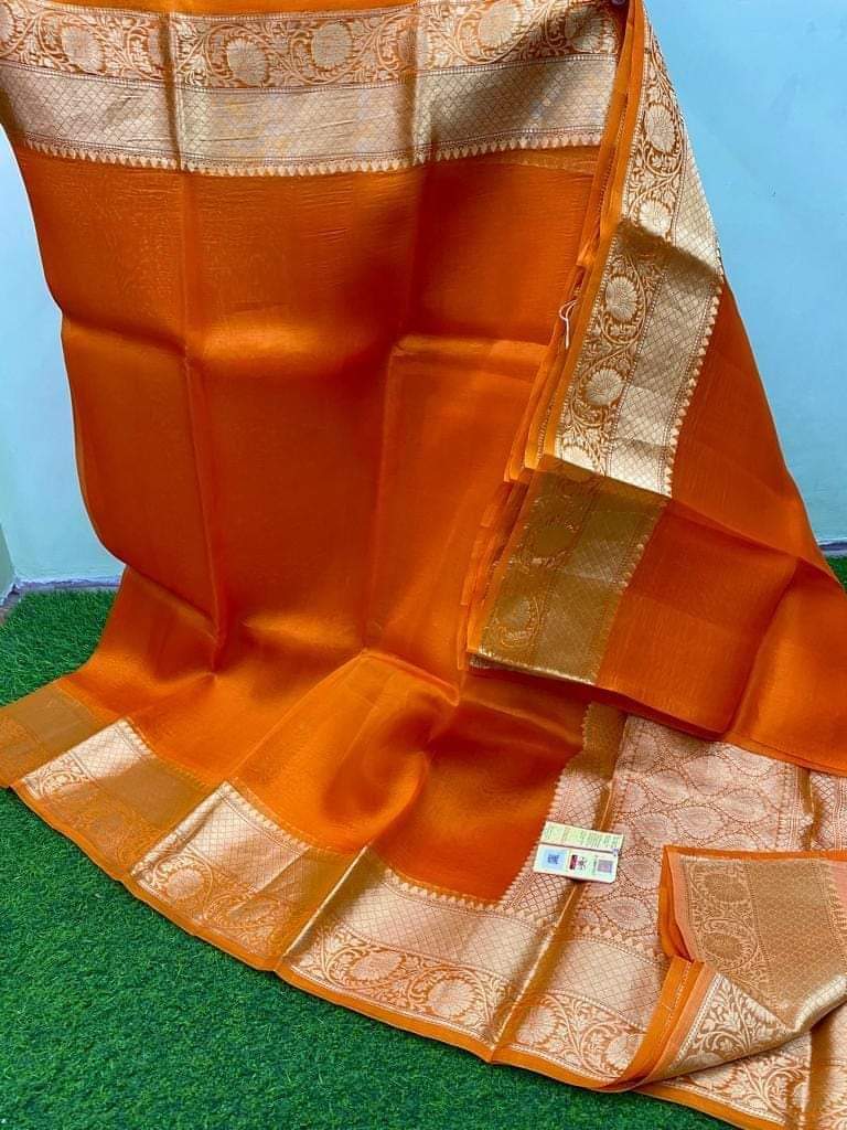 Banarasi Handloom Soft Kora Silk Saree