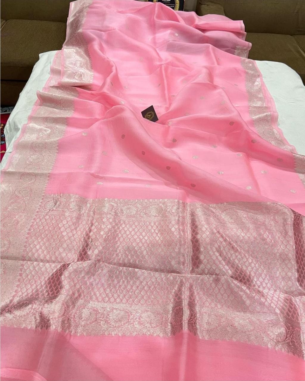 Banarasi Handloom Soft Kora Silk Saree