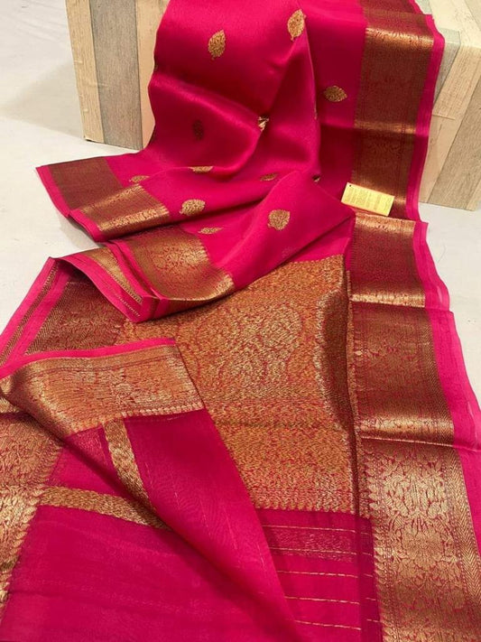 Banarasi Handloom Soft Kora Silk Saree