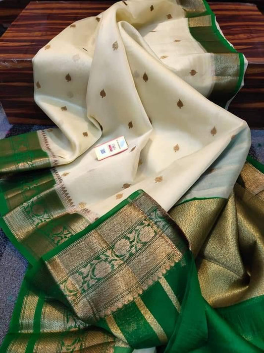 Banarasi Handloom Soft Kora Silk Saree