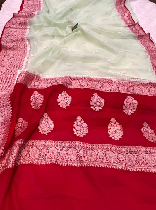 Banarasi Handloom Soft Georgette Silk Saree