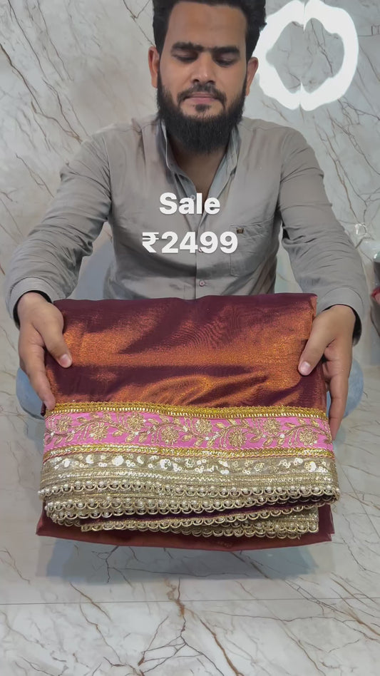 Banarasi Handloom Soft Tissue Silk Saree
