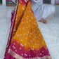 Banarasi Mirror Work Bandhej Soft Silk Saree