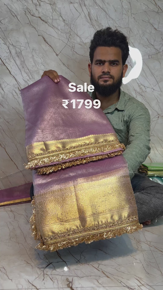 Banarasi Handloom Soft Tissue Silk Saree