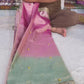 Banarasi Ghunghru and Mirror Work 3d Dye Tissue Silk Saree