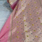 Banarasi Ghunghru and Mirror Work Kora Silk Saree