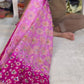 Banarasi Ghunghru and Mirror Work Bandhej Soft Silk Saree