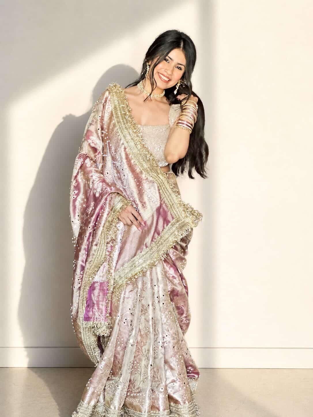 Banarasi Mirror Work Tissue Silk Saree