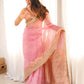 Banarasi Handloom Pearl Work Kora Silk Saree