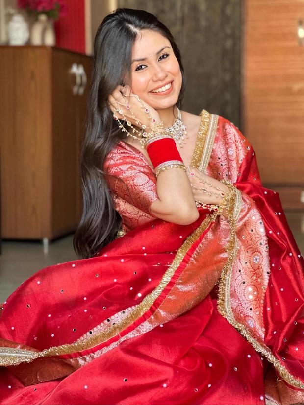 Banarasi Mirror Work Tissue Silk Saree
