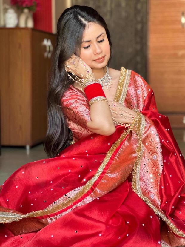 Banarasi Mirror Work Tissue Silk Saree