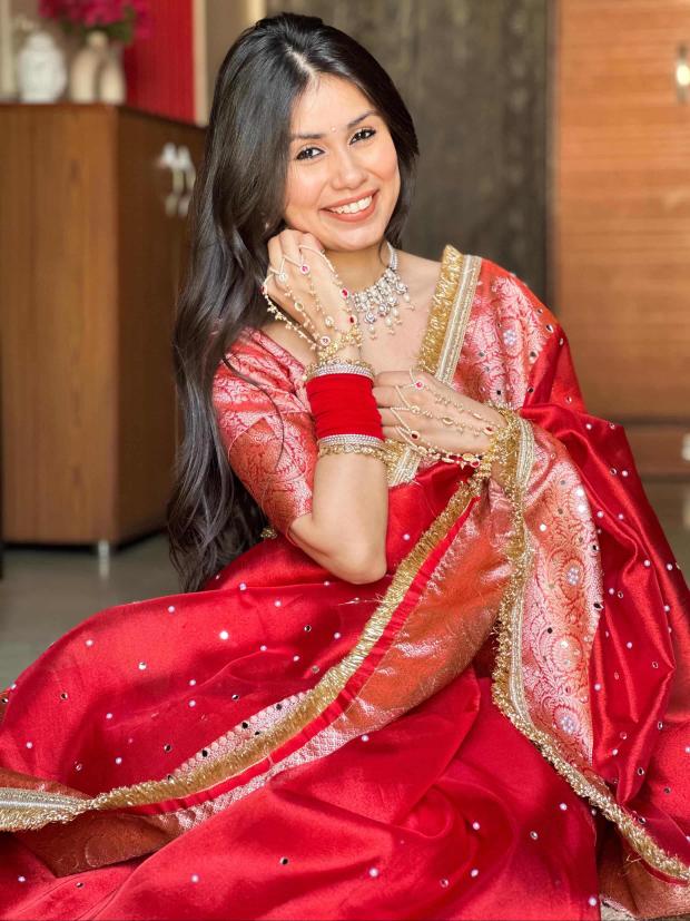 Banarasi Mirror Work Tissue Silk Saree