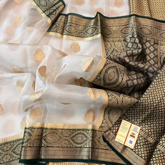 Banarasi Handloom Soft Kora Silk Saree