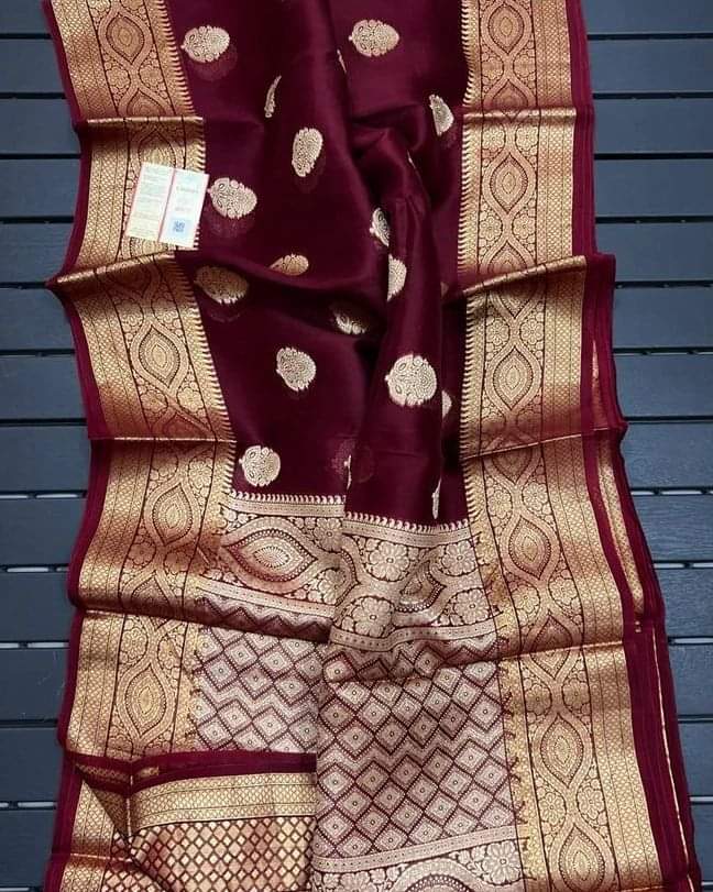 Banarasi Handloom Soft Kora Silk Saree