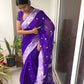 Banarasi Khaddi Georgette Pure Silk Kaduwa Weaving Silver Zari Saree